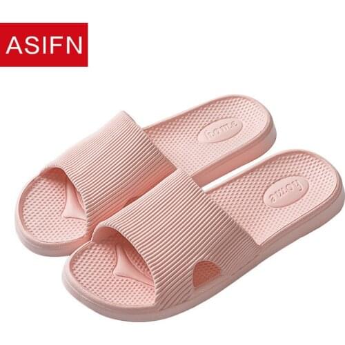 ASIFN Massage Home Bath Slippers Bathroom Women Men Slippers Non-slip Couple Indoor EVA Soft Bottoms Summer Womens Shoes