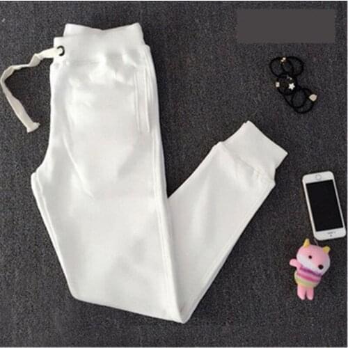 White Cotton Sweatpants Women 2021 Spring Summer Loose Casual Feet Pants All-match Elastic waist Trousers Female Streetwear