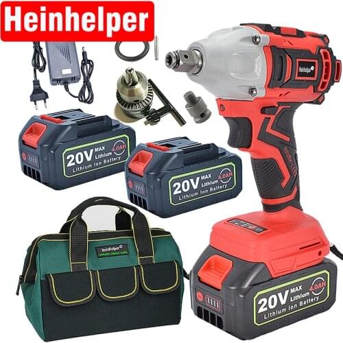 Cordless Brushless Electric Impact Socket Rechargeable Wrench Power Tools Li-ion Battery Hand Drill Installation 1/2 Square