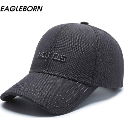 New Fashion Men Baseball Cap Sun Hat Simple Embroidery Baseball Cap Black Casual Dad Hat Middle-aged and Elderly Hats for Men
