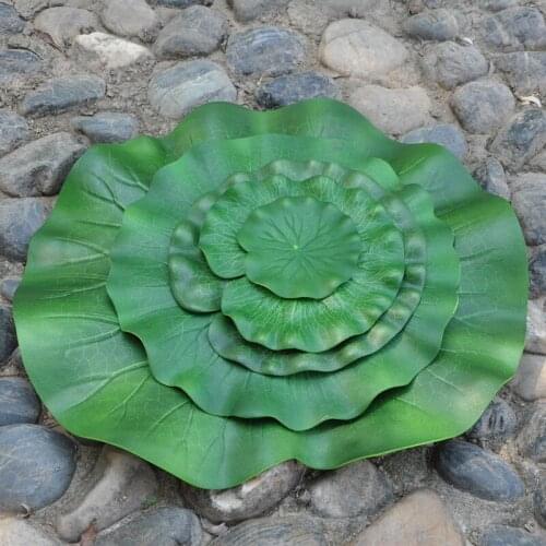 Teal Touch PU Green artificial lotus decoative leaf plant flower for pond decoration 10 cm to 40 cm available