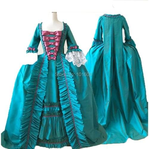 Eras 18th Century French Noble Princess Civil War Duchess Renaissance Theater Victorian Dress Reenactment dresses HL-255