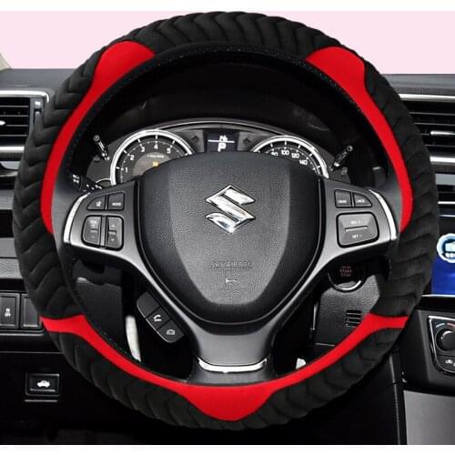 Flannelette Car Steering Wheel Cover 15 inch/38cm for Suzuki Swift Grand Vitara Ertiga SX4 Alto Ciaz Dzire APV S-Cross Ignis