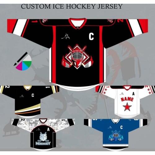 DIY Custom-made ice hockey jersey with long sleeves comfortable and fashion