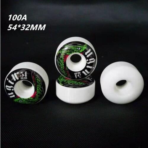 4pcs 54MM Skateboard Wheel for Road Skate Board Wheels Longboard asphlt PU ruedas Double Rocker Skateboard Wheels