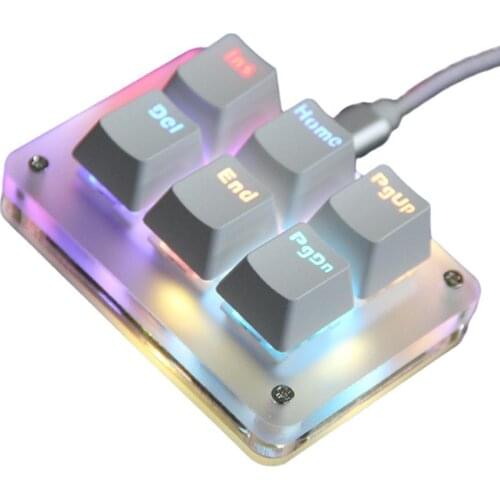 Macro Function Mechanical Keyboard RGB Backlight 6 Setting With Key Keycap Keypad Self Software Programing Custom F5W8