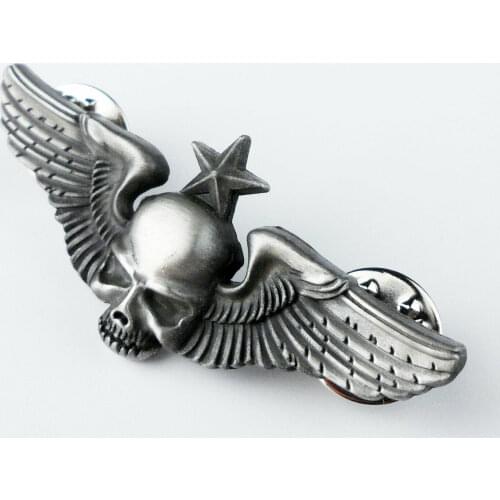 Metal WWII US Army Airborne Parachute Skull Badge Insignia Pin 2.0''-1724 Military Store