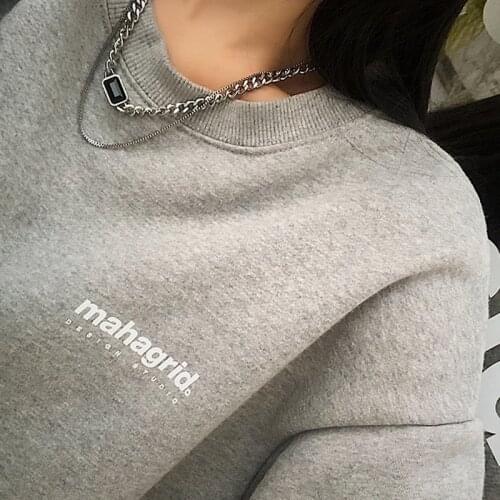 Miuoxion Personality Fashion Jewelry Simple Retro Black Zircon Double Necklace For Women Feature Namour Charm Gift All Seasons