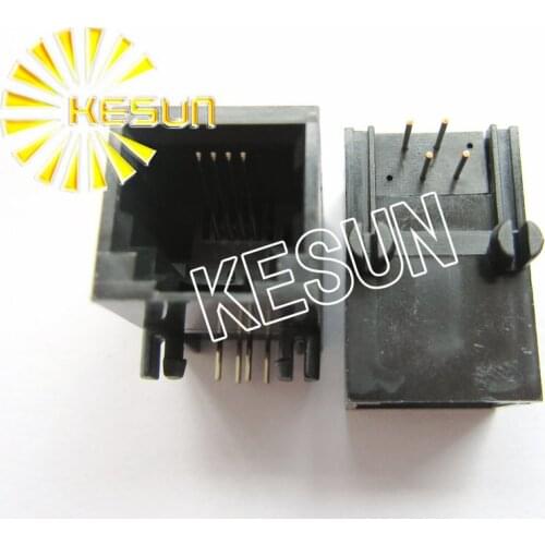 FREE SHIPPING 20PCS x 5921-6P4C 20.5mm RJ11 Right Angle PCB Phone Modular Jack Female Telephone Socket LAN Connector
