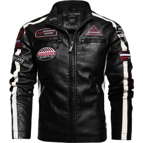 Mens Motorcycle Jacket For Men In Autumn/Winter 2021 New Fashion Casual Waterproof Biker Jacket Synthetic Faux Leather Jacket