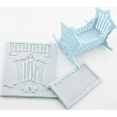 New Baby Cot Shape Cake Mould Birthday Cake Decorating Tools Gumpaste Chocolate Mold Fondant Mold DIY Cakes Baking Tool