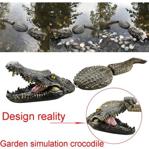 New Art Decor Floating Crocodile Head Water Decoy Garden Pond Art Decor for geese Control New dropshipping hot sale 2021 Decor