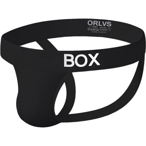 Orlvs mens underwear cotton double D sexy, comfortable and breathable thong mens or6603