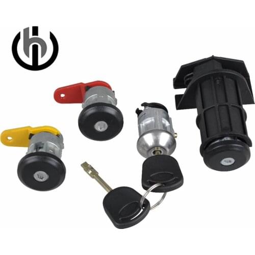 Front Left Right & Rear & Tailgate Baggage & Ignition Lock Barrel + 2 Keys For Petrol Ford Courier Escort Fiesta KA 3N21F22050BB
