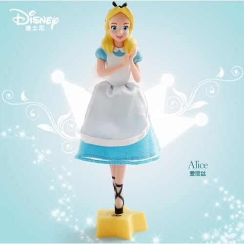 Genuine Disney 18cm Princess Cinderella Snow White Ball Pen Action Figure Decoration PVC Collection Figurine Toys For Kids Gifts