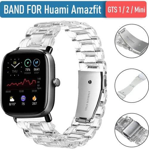 20/22MM Transparent Sports Wrist Strap for Huami Amazfit GTS 2/2e/mini Watch Band for Amazfit GTS Smart Watch Watchband Bracelet