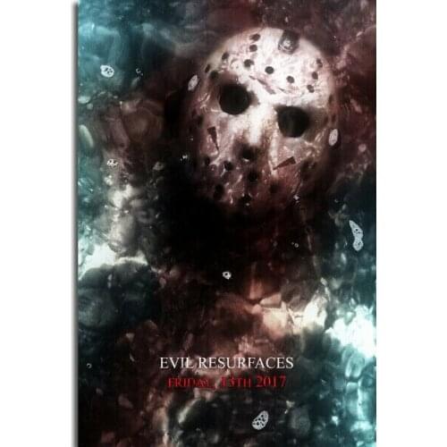 Friday theth Classic Horror Movie Vintage 2 Silk Cloth Poster Art Bedroom Decoration