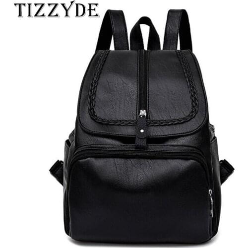 Kroean Ins women bag PU leather casual fashion simple classic backpack travel girl student school bag wx104