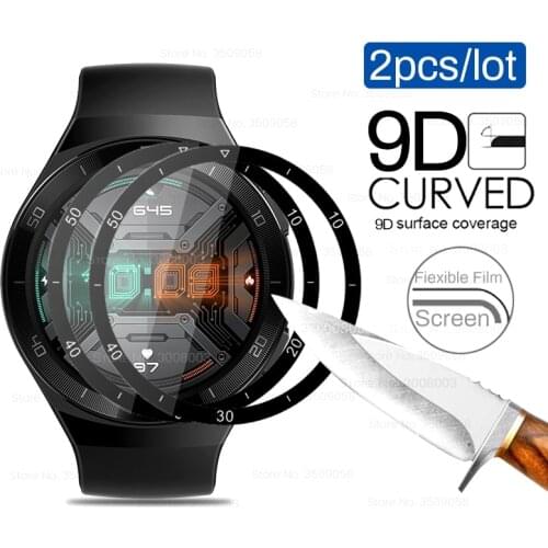 2PCS protective glass for huawei watch gt 2e 2 e gt2 46mm 42mm gt2e smartwatch soft fibreglass full cover screen protectors film
