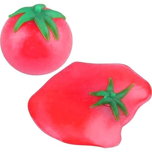 1pc Tomato Squeeze Toys Cartoon Cute Spun Slow Rising Stress Tomato Rubber Fidget Toys Stress Reliever Toy Decompression 25/60ml