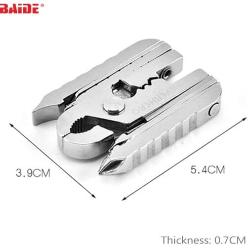 15 in 1 EDC Tool Multi-tool Pliers Travel Tool 5.4*3.9cm Combination Folding Pliers Screwdriver Multi Tools 420 Stainless Steel