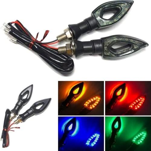 Motorcycle Turn Signal Lights Turning Flasher Lamp Winker for Kawasaki Yamaha Honda 12V Modified Universal LED Indicator Rear