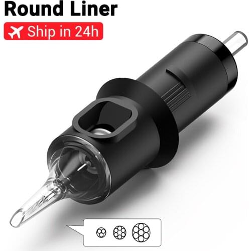 Round Liner 20Pcs Bugpin Disposable Tattoo Needle Cartridges with Membrane Safety Cartridges for Tattoo Artists Super Value Pack