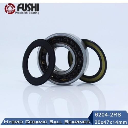 6204 Hybrid Ceramic Bearing 20*47*14 mm ABEC-1 1PC Industry Motor Spindle 6204HC Hybrids Si3N4 Ball Bearings 3NC 6204RS