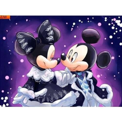 Diamond Painting Cross Stitch Disney Diamond Embroidery Cartoon Mickey Mouse Home Decor Diamond Art Rhinestone Painting Crafts