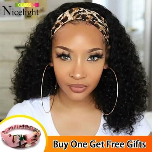 Peauvian Glueless Water Wave Bob Headband Wig Wet And Wavy Short Bob Human Hair Wigs Scarf Wig For Black Women Beginner Friendly