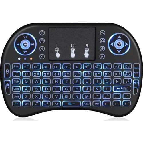 Wireless keyboard i8 Air Mouse 92-keys QWERTY 2.4G Wireless Backlight Keyboard with Touchpad for Android TV Box & Google TV Box