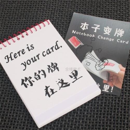 Comedy Notebook Change Card Close-Up Magic Tricks Street Stage Magic Props Gimmick Illusion Mentalism Street Funny Toys
