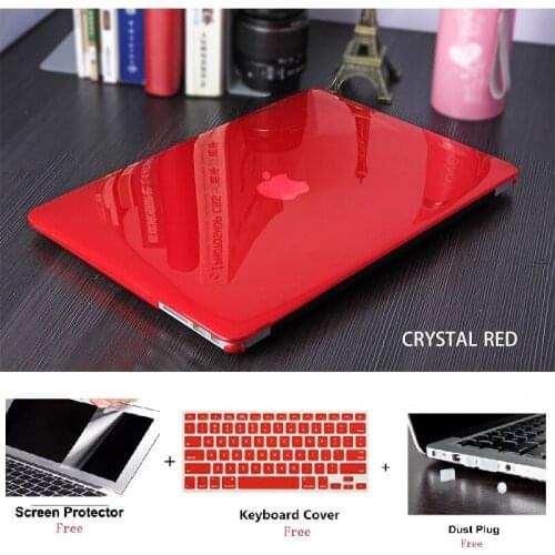 4 IN 1 Crystal Laptop Case Keyboard Cover For Apple Macbook Pro Retina Touch Bar & ID Air13 Air11, Pro 12 13 15 Hard Shell