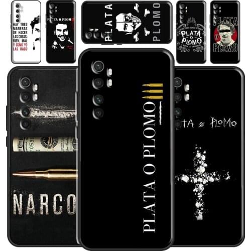 Plata o Plomo Narcos Phone Case For Xiaomi Mi 11 Lite 9 10 9T 10T Pro POCO X3 M3 Pro F3 Mi 11 Ultra Back Cover