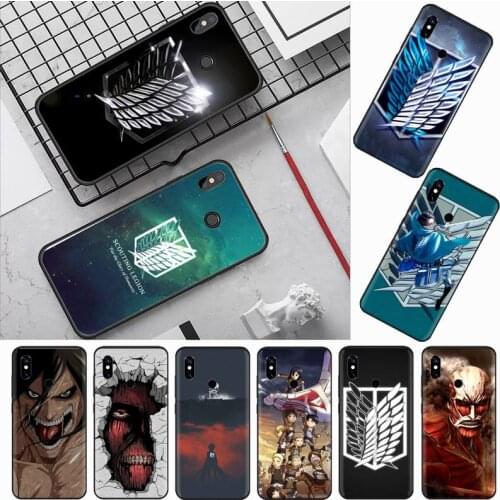 Attack on titan Japan anime black Phone Case Hull For Xiaomi Redmi Note 4 4x 5 6 7 8 pro S2 PLUS 6A PRO funda hull coque shell