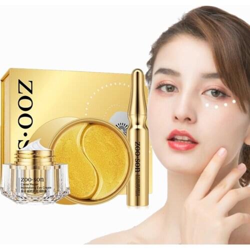 Caviar Eye Essence Collagen Eye Patch Set Skin Care Hyaluronic Acid Moisturizes Anti Aging Remove Dark Circles Bags Eyecare Crea