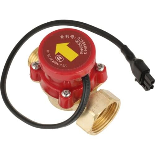 HT-60 Pump Flow Switch G1/2 Thread Automatic Water Flow Sensor Switch For Circulation Pump Water Flow Switch Flow AC220V 0.5A