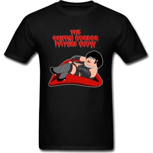 Griffin Horror Picture Show 2018 Funny Men Black T-shirt Strange Thing Cartoon T Shirt Sexy Comic Tops Tees Summer New