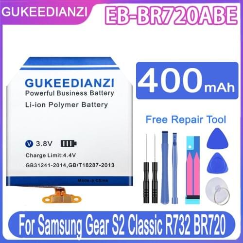 GUKEEDIANZI Replacement Battery EB-BR720ABE 400mAh For Samsung Gear S2 Classic R732 BR720