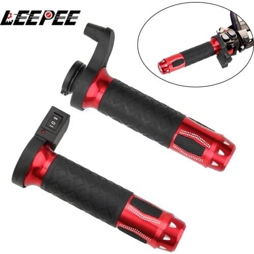 LEEPEE Moto Modified Handlebar Electric Hot Heated Handle Grips Motorcycle Handlebar 2 Pcs 22mm Motorcycle Accessories