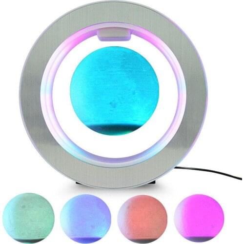 Magnetic Levitation Moon Lamp Globe Night Light Floating 3D Moon LED Table Lamp LED Colorful Light Home Decoration Table Lamp