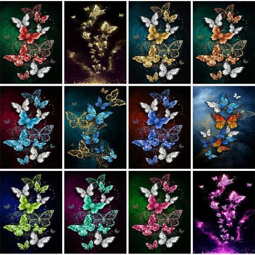 Diamond Painting Kit Animal Pictures Of Rhinestones Diamond Embroidery Cross Stitch Butterfly Mosaic Handmade Decoration Gift