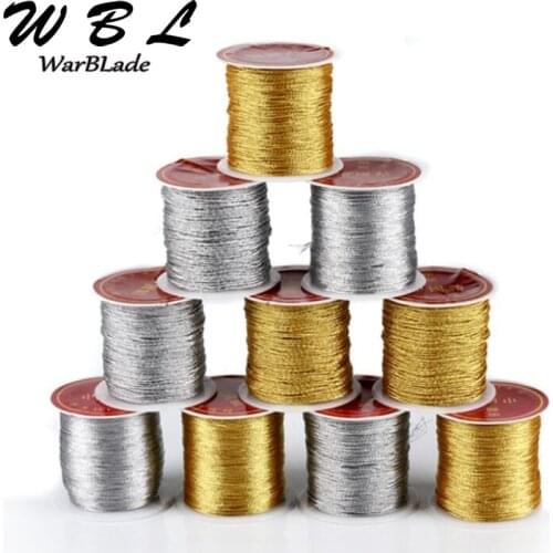 High Quality Gold Silver Cord 0.2mm 0.4mm 0.6mm 0.8mm 1mm Nylon Cord Thread String Rope Bead Wires DIY Bracelet Jewelry Making