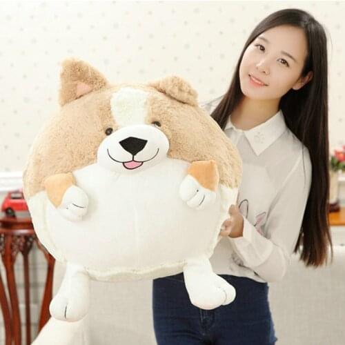 New cute ball-shaped short-legged corgi plush toy puppy dog doll doll doll doll bed sleeping pillow living room study decoration