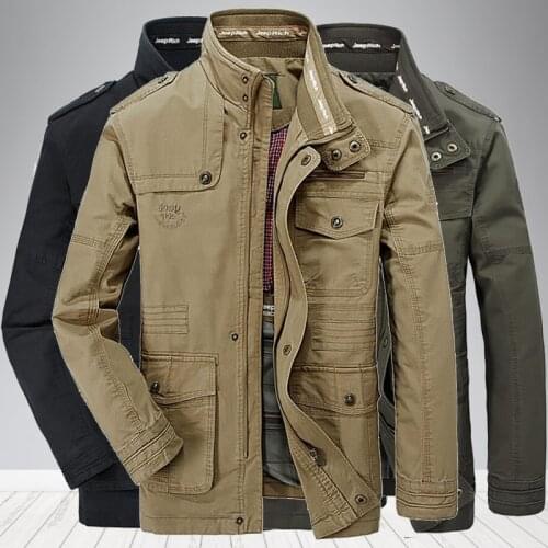 Newest Mens High Quality 100% Cotton Jacket Windbreaker Military Jackets Army Clothes Outwear Flight Jacket Plus Size 7XL 8XL