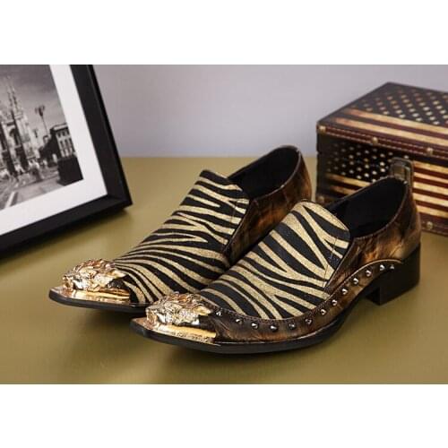 New 2018 Spring Fall Metal Pointed toe Flats Mens Oxfords Groom Wedding Shoes Size 38-46 Full Grain Leather Hombre Mocassion