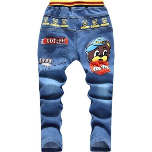 New spring autumn childrens clothing baby boys girls jeans children cartoon trousers pants retail 2-5 years old free shipping