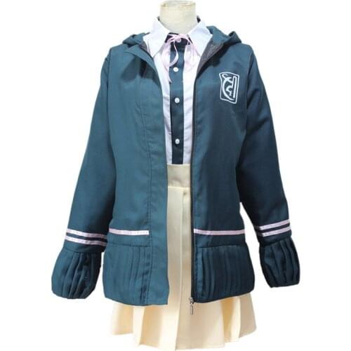 New Arrival 2 Dangan Ronpa Cosplay Chiaki Nanami Uniforms Jacket Shirt Tie Skirt For Women Cosplay Costume