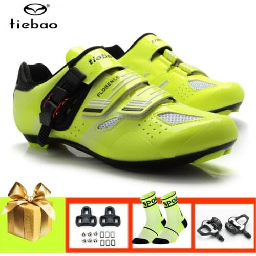 TIEBAO sapatilha ciclismo road bike shoes bicycle pedals men women superstar outdoor sneakers self-locking breathable road shoes