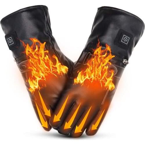 Motorcycle Scooter Electric Heated Gloves Rechargeable Battery Touchscreen Gloves Cycling Motorcycle Gloves